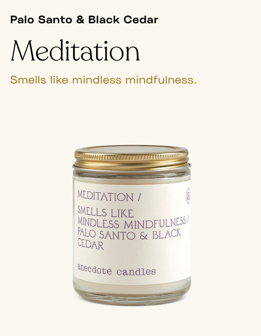 BB Anecdote Candles--Meditation Jar $26